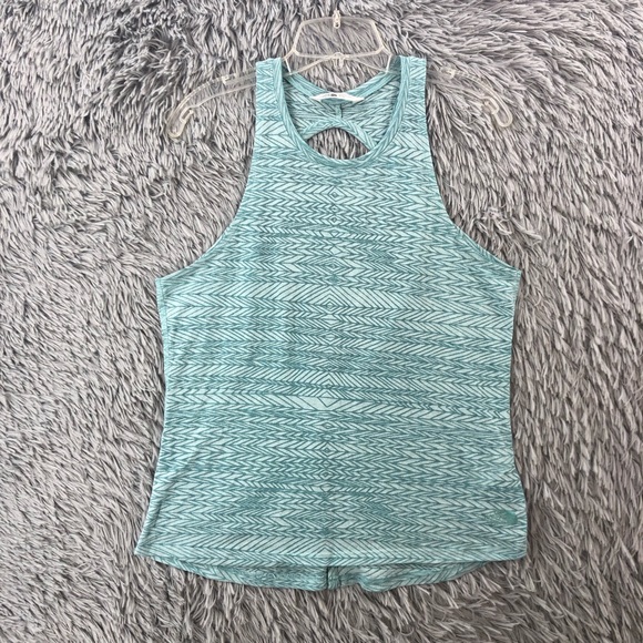 North Face Tank Top Medium Flash Dry Split Back Geometric Razorback Workout - Picture 1 of 13